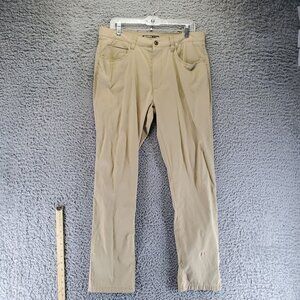 Desert Dunes Pants Mens 34x32 Tan Straight Stretch Nylon Lightweight *Read*
